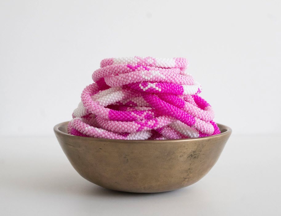 Single Roll-on Bracelet - Pink Ribbon